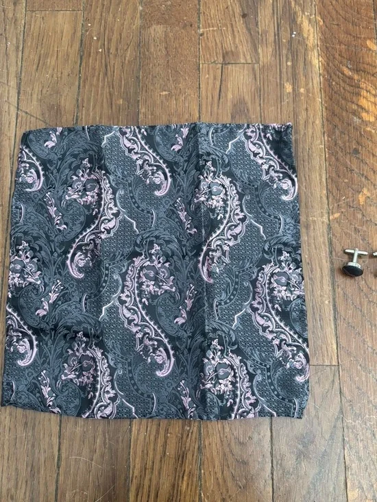 cuff links and handkerchief