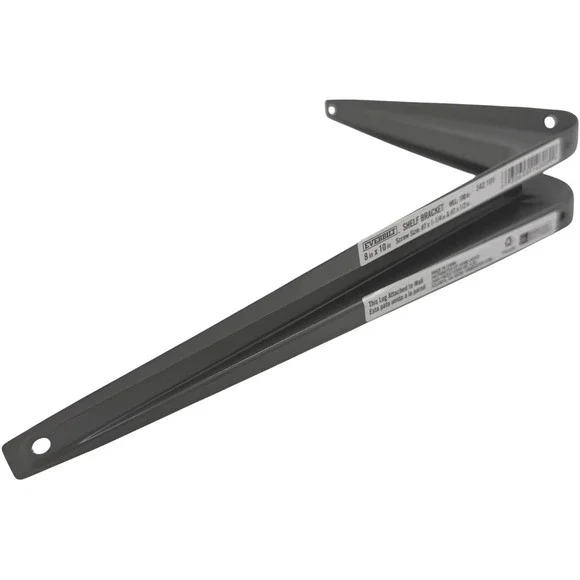 Everbuilt‎ 242 101 Shelf Bracket 8x10 Grey Steel 100lb Load Limit New