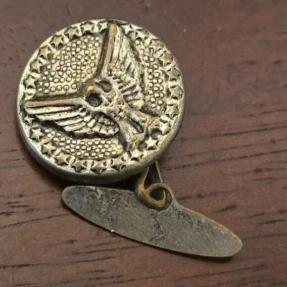 Military Cufflink VTG Brass Eagle Patriotic Steampunk Costume DIY Craft Project