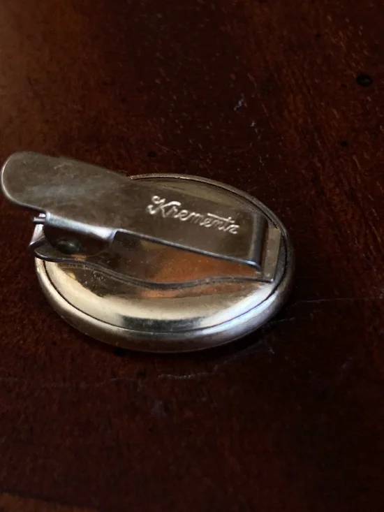 Vintage Krementz Gold Tone Oval Tie Bar Clip