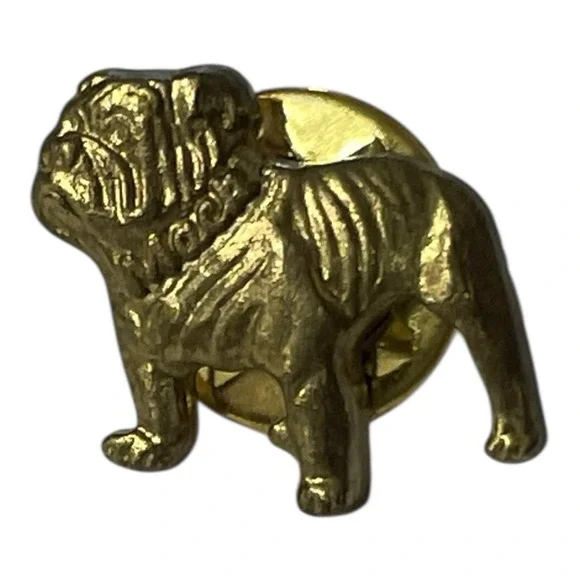 Mack‎ Trucks Bulldog Golden Bronze Tone Pinback Lapel Hat Pin