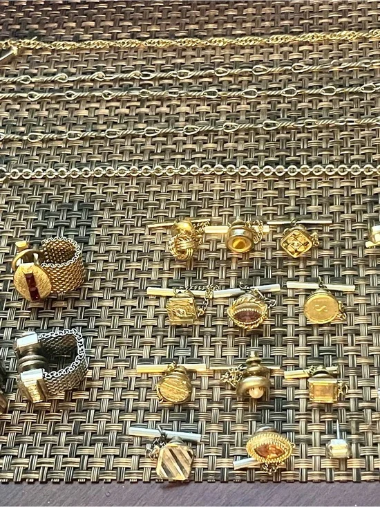 Vintage Men's Formal Jewelry Estate Lot - 35+ Pcs 12K GF Pocket Watch, Cufflinks