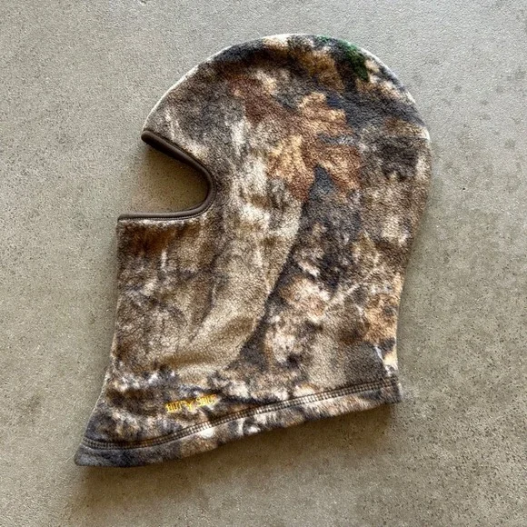 Vintage Hot Shot Camo Realtree Full Face Cover Ski Mask Balaclava One Size Brown