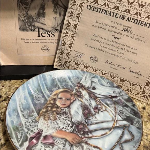 Knowles Decorative Plate with Girl and Horse