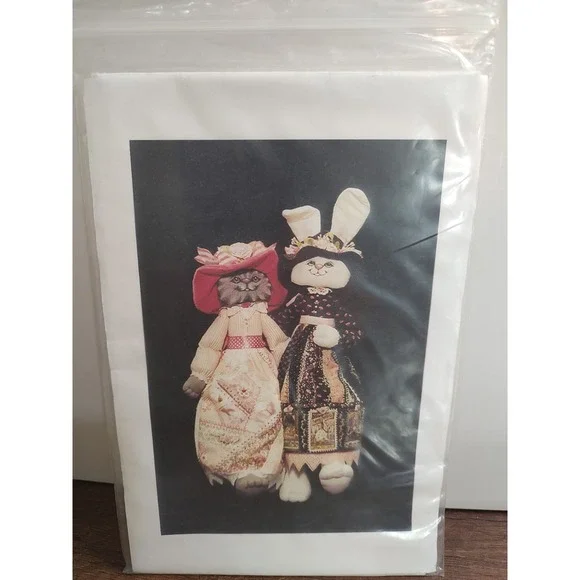 Country Bunny Rabbit cat Sewing Pattern Uncut Cleo Clementine Putnam Pattern Co