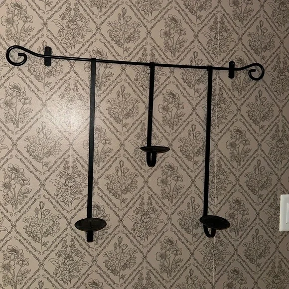Elegant Black Wall Candle Holder