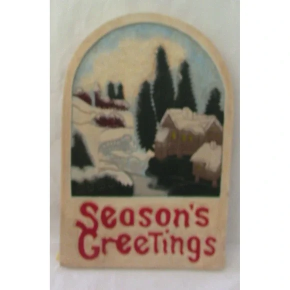 Vintage Wooden 'Seasonings Greetings' Wall Hanging Plaque 14