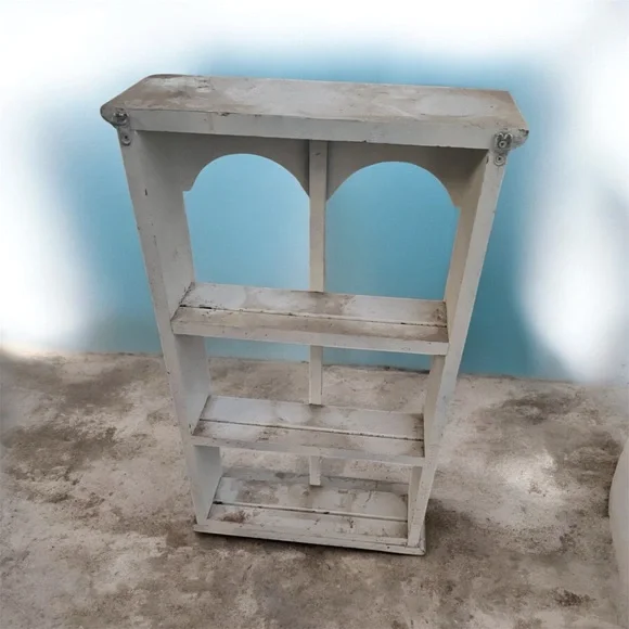 Rustic White Wall Shelf