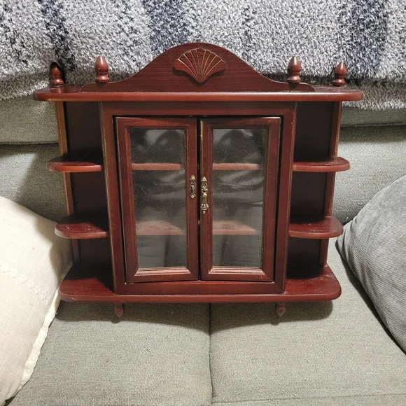 Elegant Brown Wooden Wall Cabinet