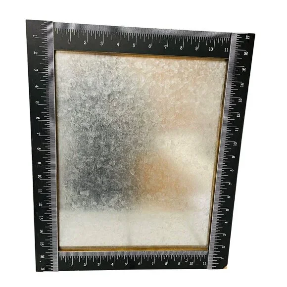 ArtMinds Symmetry Wall Decor Galvanized Metal Magnet Board MDF Frame 13