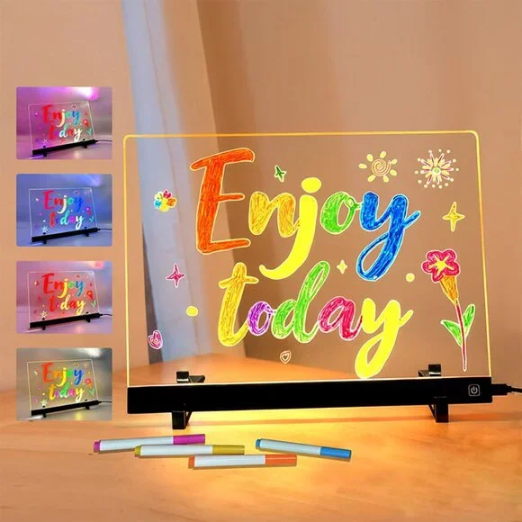 Creative Acrylic Luminous LED Message Board Light Up(1 Book(46*26 Inches))