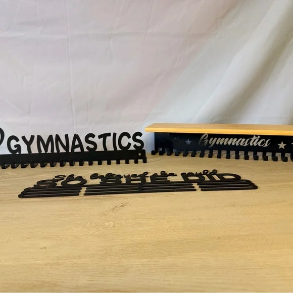 Black Gymnastics Medal Holder
