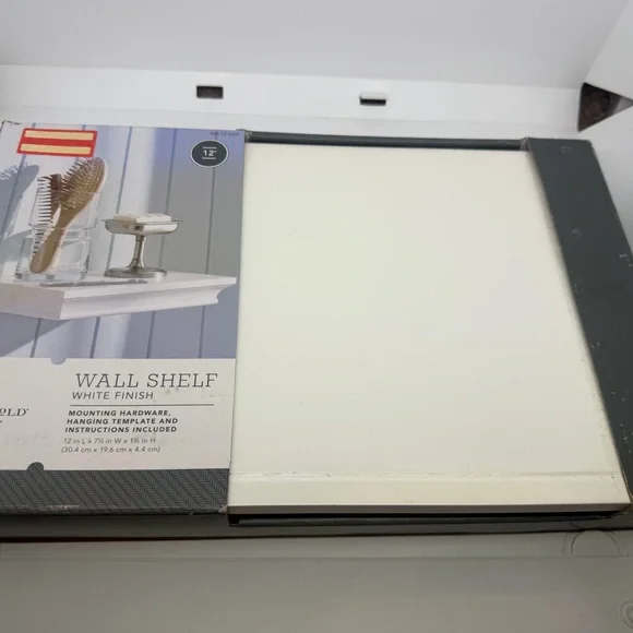 Threshold White Finish Wall Shelf