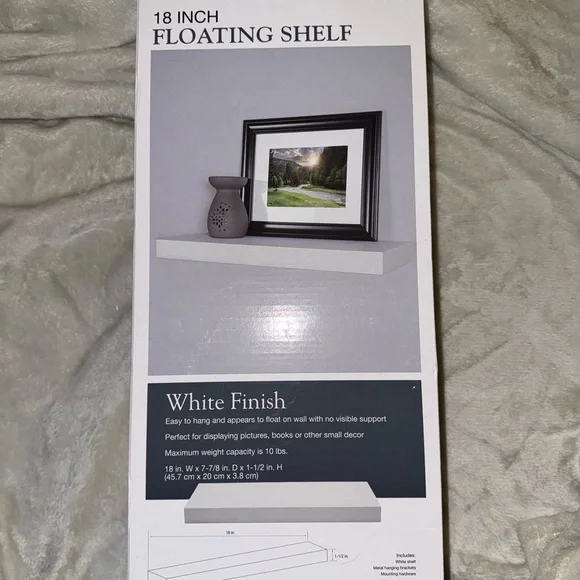 18inch White Floating Shelves
