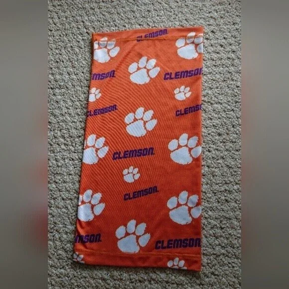 Clemson Tigers All Over Logo Orange Neck Gaiter