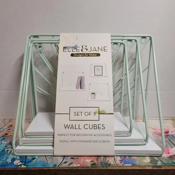Mint Green Wall Cubes Set