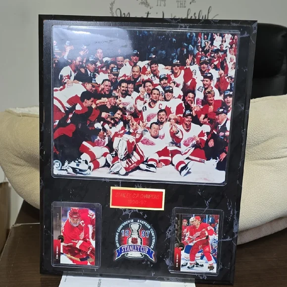 Black Framed Hockey Team Photo Collage