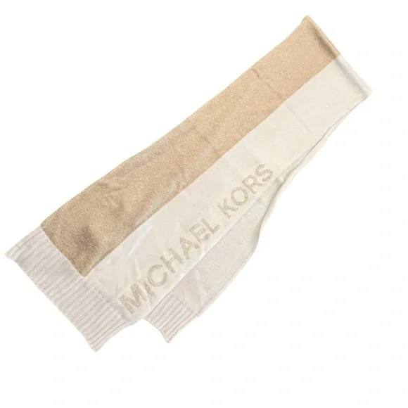 Michael‎ Kors Gold and Cream Scarf