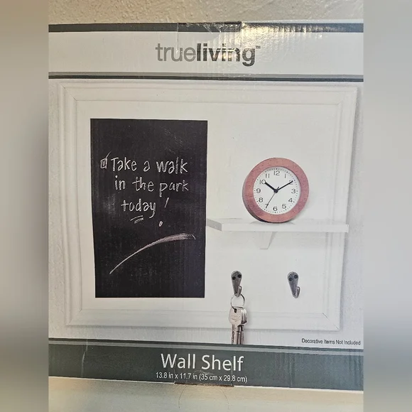 White Wall Shelf With Calkboard