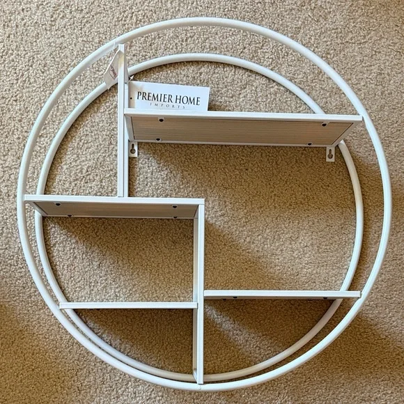 Premier Home White Circular Display Shelf