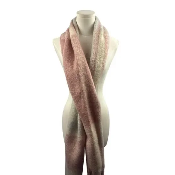 Women’s Altar’d State O/S Blush, Cream, & Grey Plush Scarf