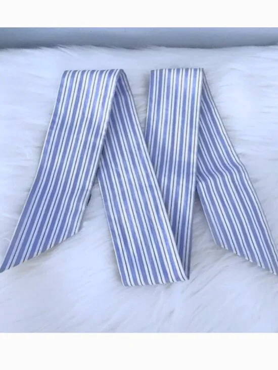 Miu Miu striped bandeau twilly style bag scarf EUC