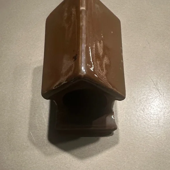 Vintage Brown Ceramic Dog House