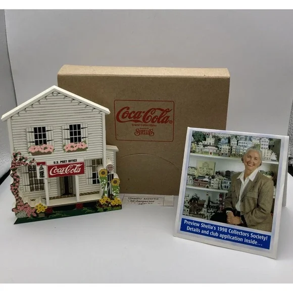 Shelia s Mini House Accessory - Post Office General Store w Coca Cola Sign W/Box