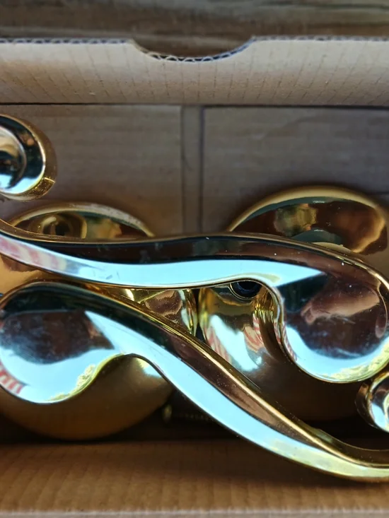 3-sets Of Brass plated Decorative Wall Hook Set - Polished Brass Home Wall Decor