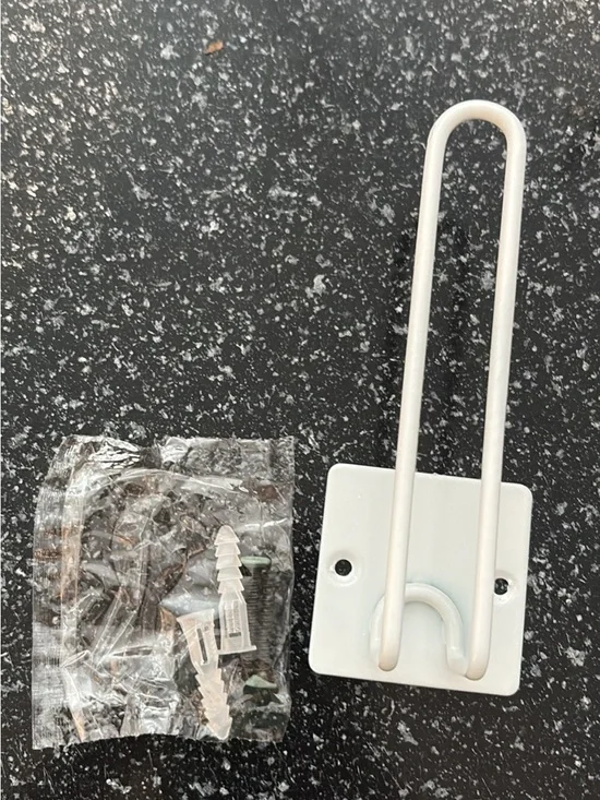 White Wall Hat Hook Hanger - Single Metal Loop Hook