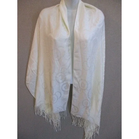Pashmina Silk Scarf Shawl Circle Jacquard 66