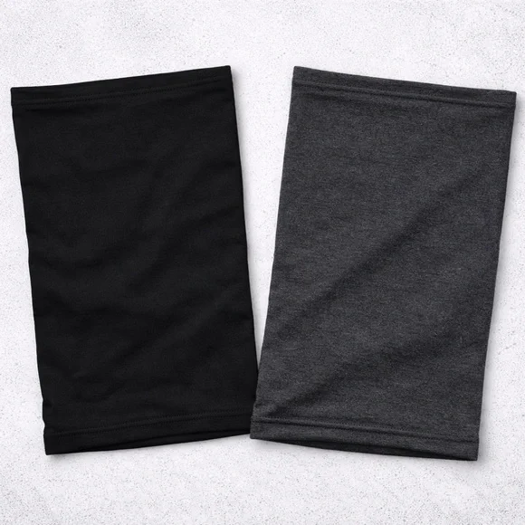 4-Pack Neck Gaiter Bundle | Black & Charcoal Gray | Unisex Face Cover