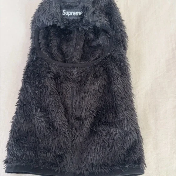 Supreme Black Furry Hood