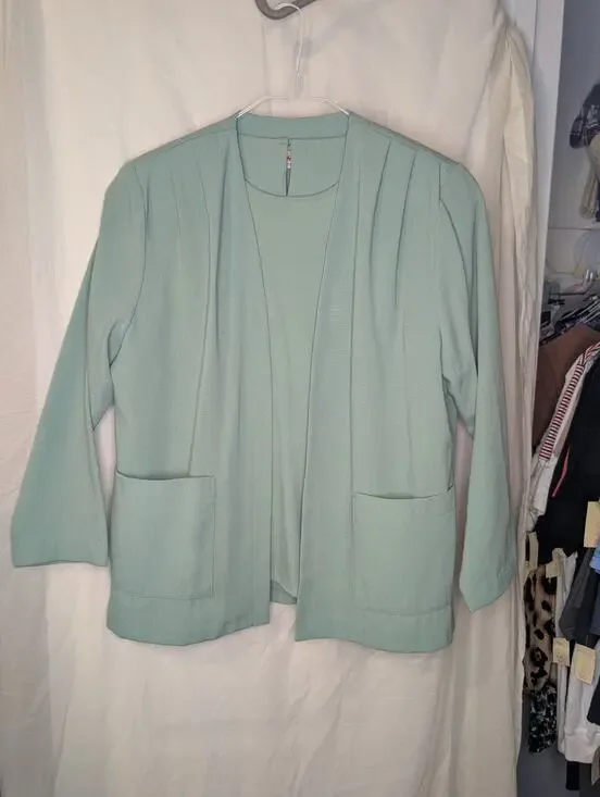 Vintage mint top and blazer