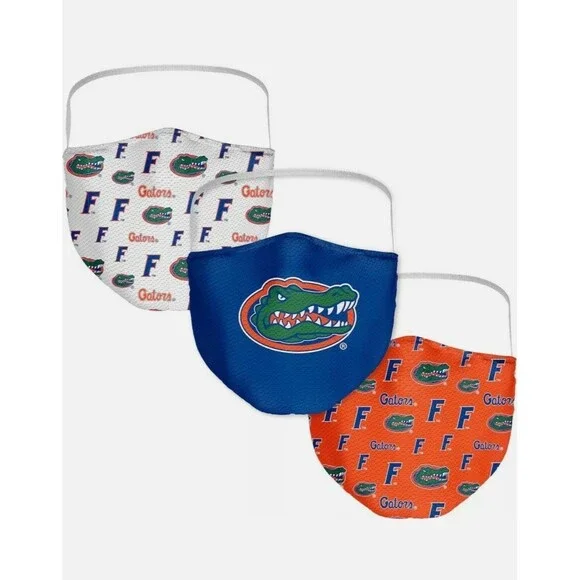 3 Pack Florida Gators Face Covers/Masks