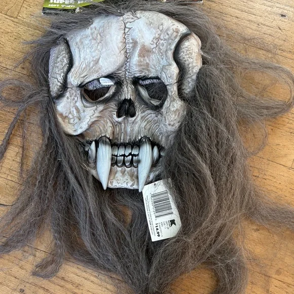 Skull Mask with Long Hair
