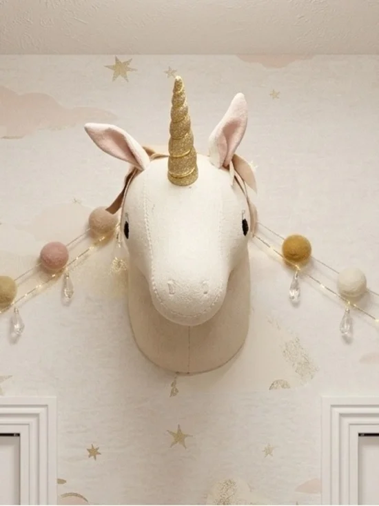 Pillowfort Cream and Pink Unicorn Wall Hook