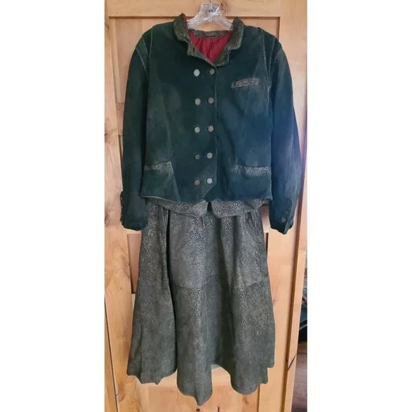 Vintage Zeiler Fritz Lichtenauer Traditional German Oktoberfest Suede‎ Outfit M