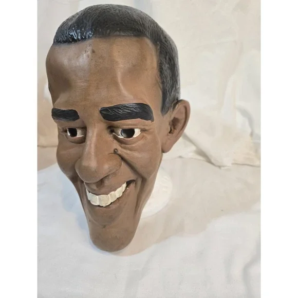 Barack Obama President FULL MASK Halloween Presidential Politics Vintage