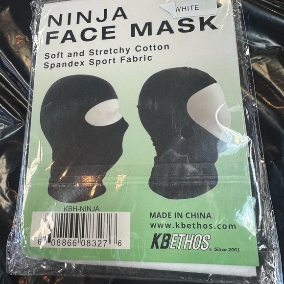 KBETHOS Ninja Pooh Shiesty Face Mask - White