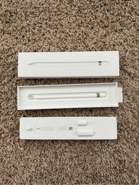 Apple Pencil Model A1603 - White Stylus with Silver Accent - Original Box