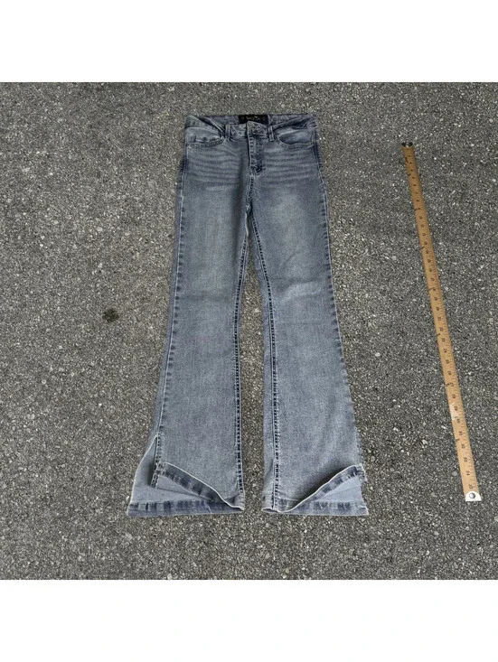 Indigo Rein Retro Y2K Straight Leg Skinny Flared Jeans Women Size 27x31