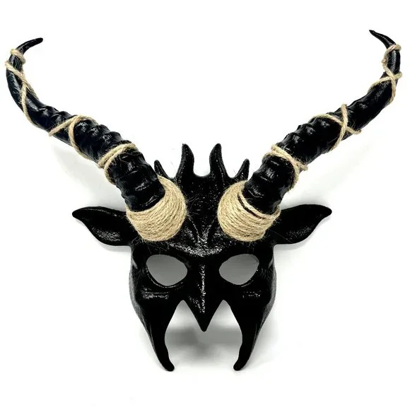 Krampus Ram Goat Demon with Horns Devil Halloween Masquerade Masks Party