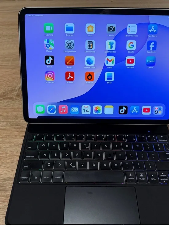 Apple iPad with Black Backlit Keyboard Case