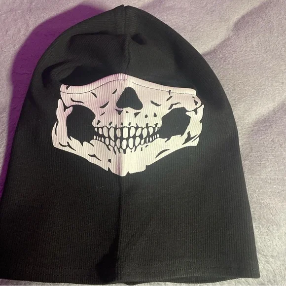 Black balaclava with Skull Design