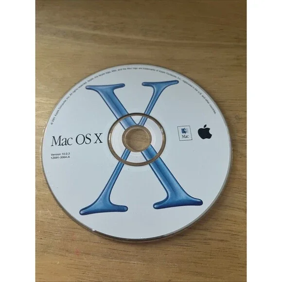 Apple Mac OS X Cheetah Install CD Version 10.0.3 Disc 2001