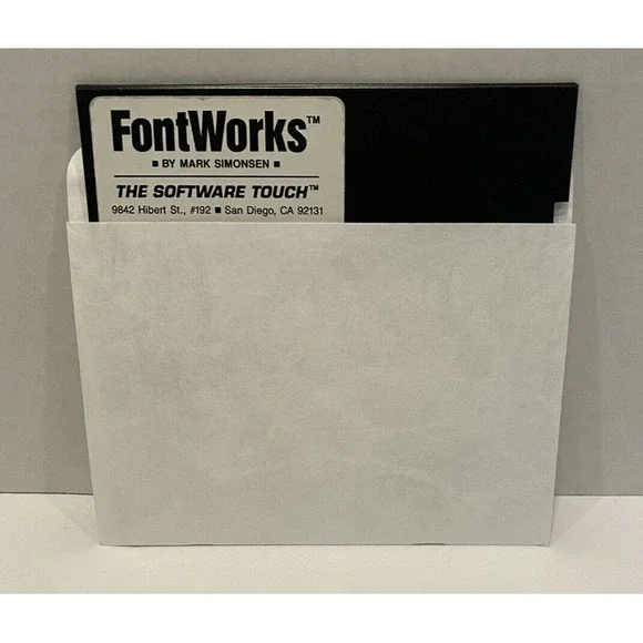 FontWorks Software Touch Apple II Mark Simonsen 1985 Floppy Disk