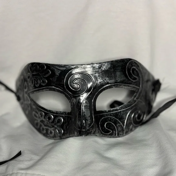 Black and Silver Masquerade Mask