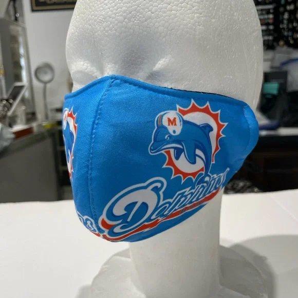 Miami Dolphins Blue Color Face Mask ~ one size fits most