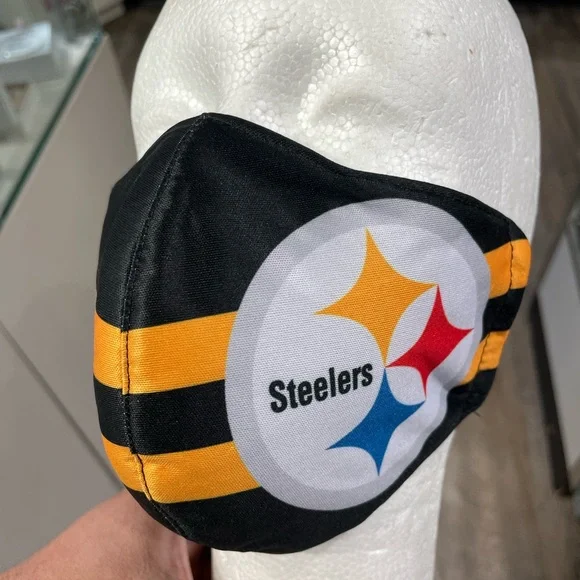 Pittsburgh Steelers NFL football logo Black Color Face Mask ~ one size fits most